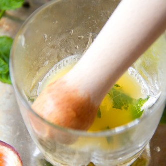 muddling passionfruit