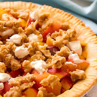 sour cream peach pie