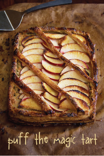 apple puff pastry tart