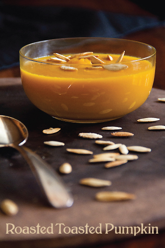 Roasted Pumpkin Soup with Toasted Pumpkin Seeds