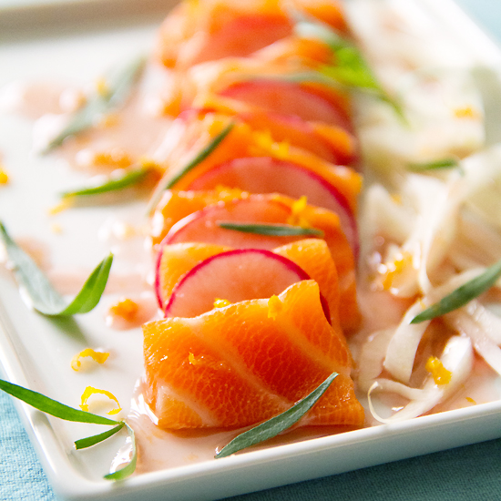 salmon belly crudo