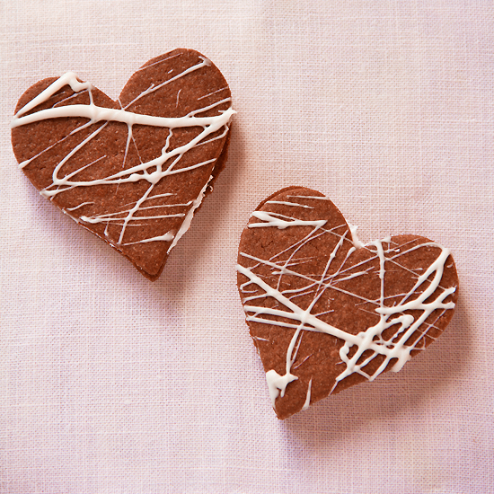 Heart Shaped Chocolate Sandwich Cookies