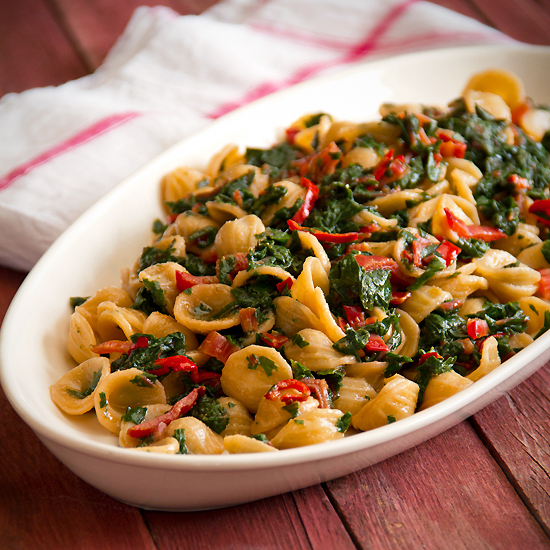Pasta with Red Chard and Chilies