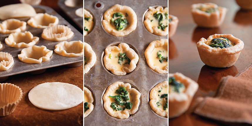 Kale and Shallot Mini-Quiche