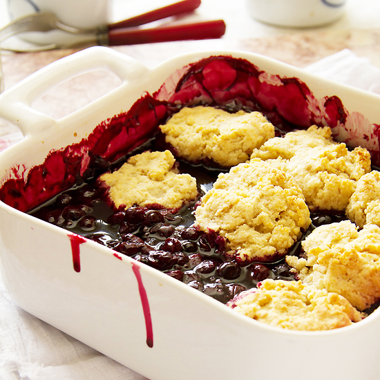 Blueberry Cobbler with Vanilla