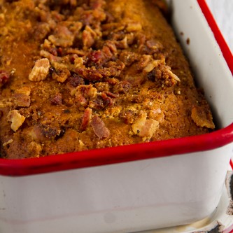 Brown Sugar Corn Bread with Bacon Crumble