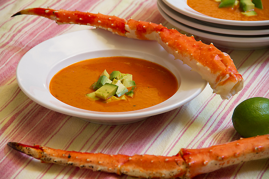 Red Pepper Soup with Crab