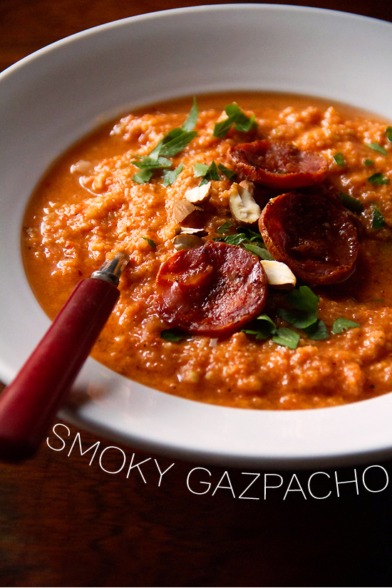 Spicy Smoky Gazpacho with Spanish Chorizo