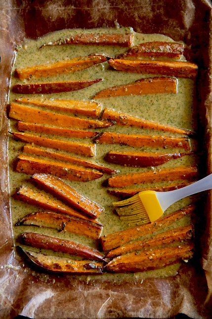 Chili-Coriander Roasted Sweet Potato Salad 