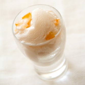 Ginger Ice Cream with Candied Orange Peel