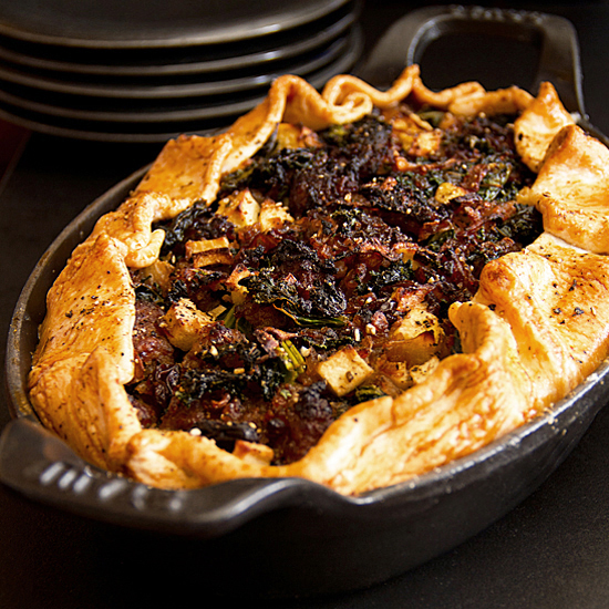 Sweet Sausage, Kale & Apple Pie