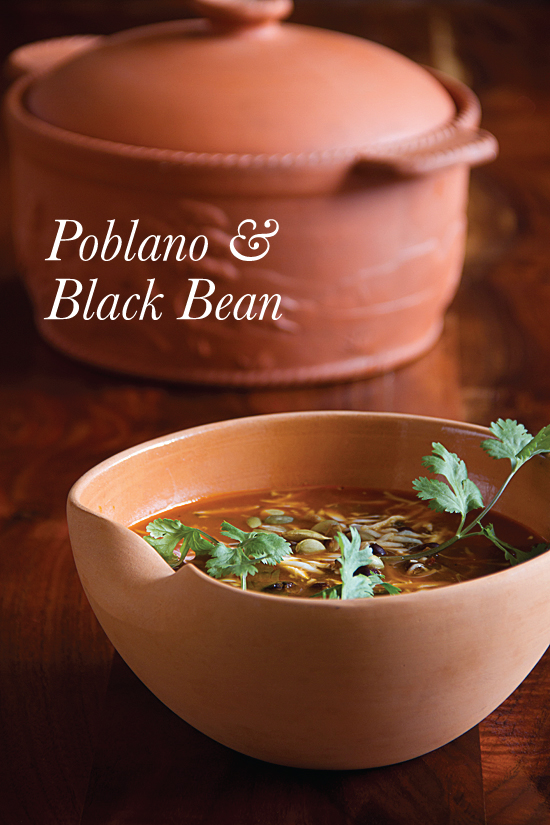 Black Bean Soup with Poblano Chilies