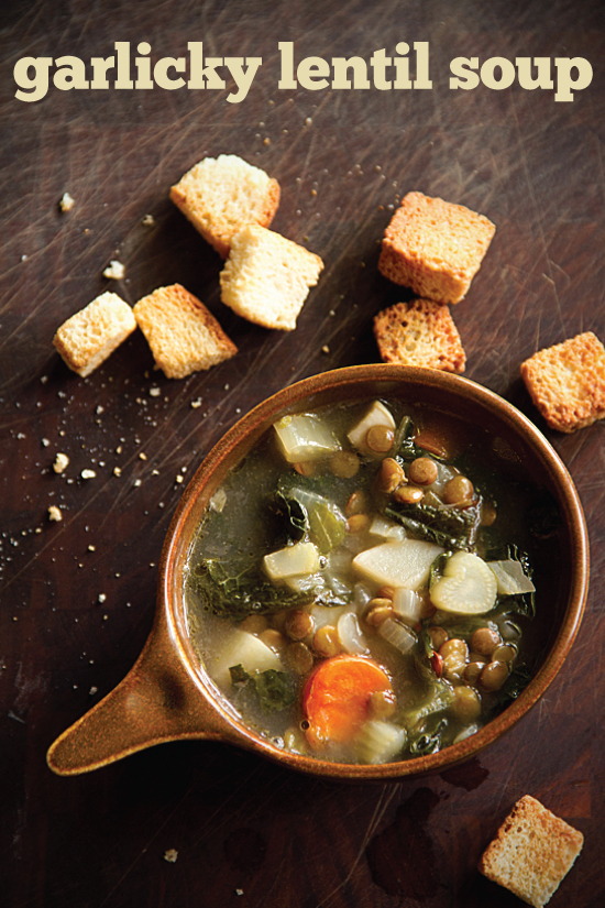 Garlicky Lentil Soup