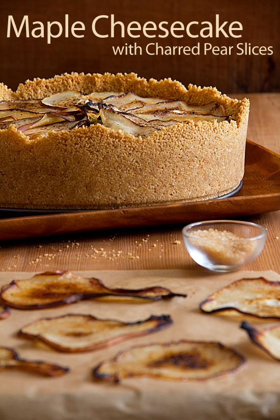 Maple Cheesecake with Pears