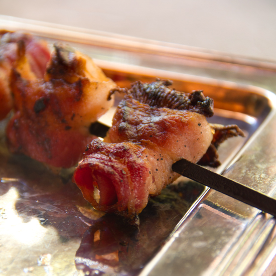 Grilled Bacon-Wrapped Mushrooms