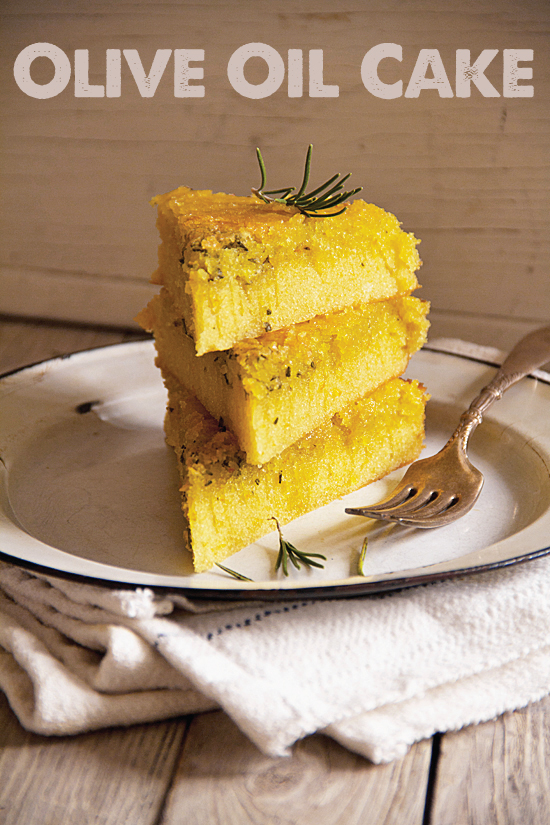 Rosemary Olive Oil Cake with Blood Orange