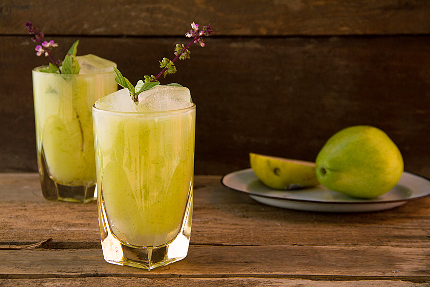 Pear Lemonade with Thai Basil