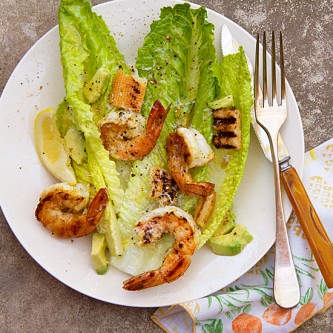 Orange Cirtus Grilled Shrimp Caesar Salad