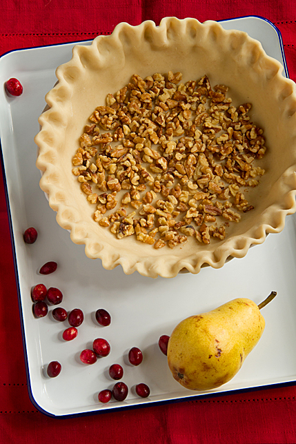Pear and Cranberry Christmas Spice Pie