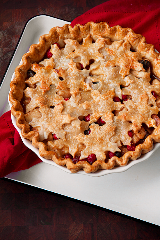 Pear and Cranberry Christmas Spice Pie