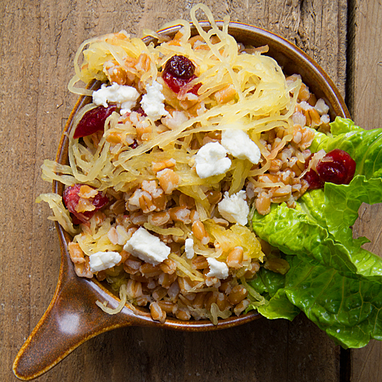 Spaghetti Squash and Farro Salad