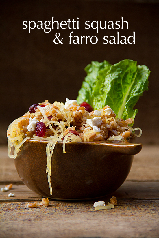 Spaghetti Squash Salad with Farro