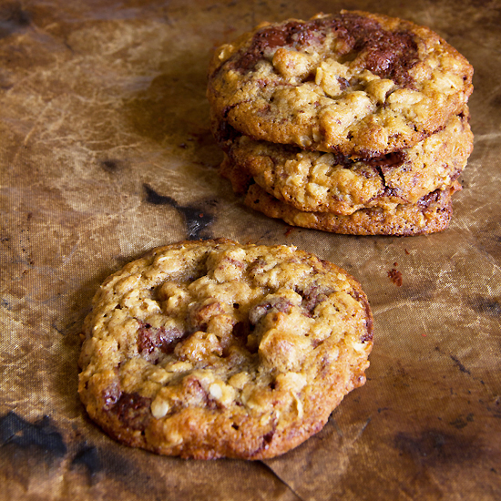 Chocolate-Oatmeal Cookies with Blackstrap Molasses and Bourbon