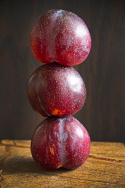 stacked plums
