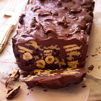 Chocolate Nut Loaf with Golden Raisins