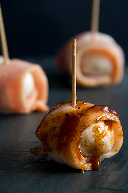 Bacon-Wrapped Mushrooms with Smoky Date Not Ketchup
