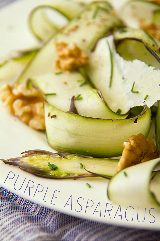 Raw Purple Asparagus Salad