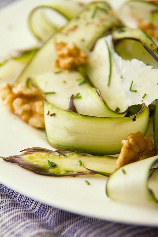 Shaved Asparagus Salad with Walnuts