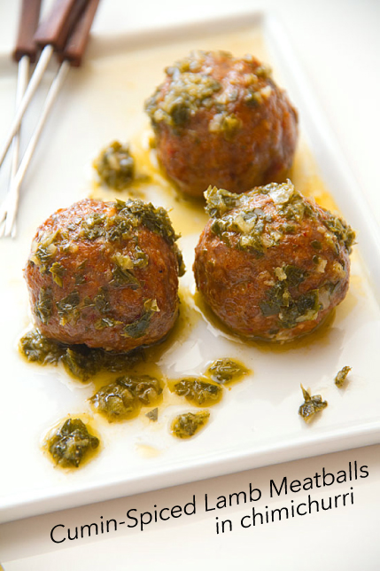 Lamb Meatballs in Chimichurri