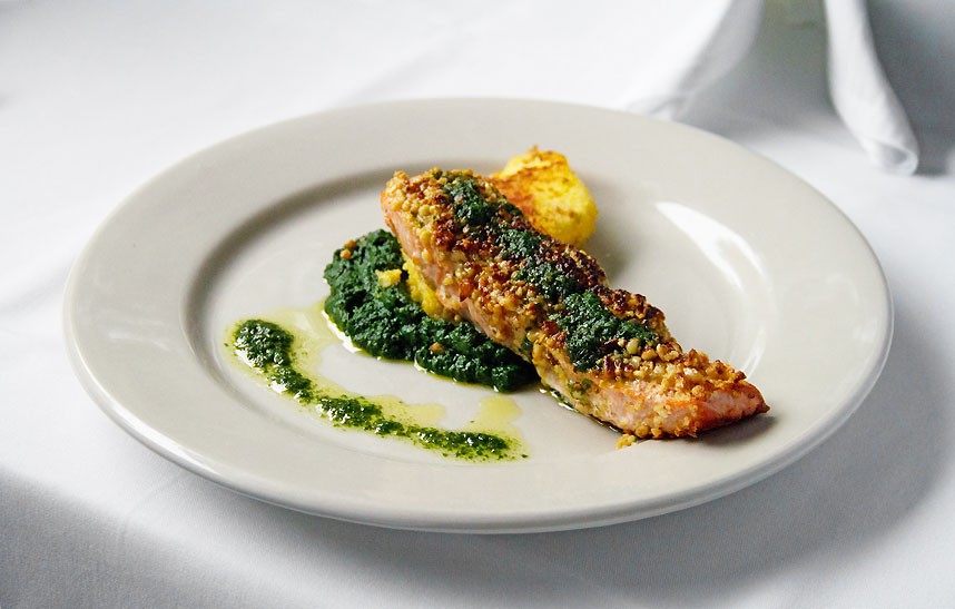 Pine Nut-Crusted Salmon from Little River Inn