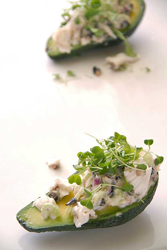 Oil-Poached Halibut and Avocado Salad