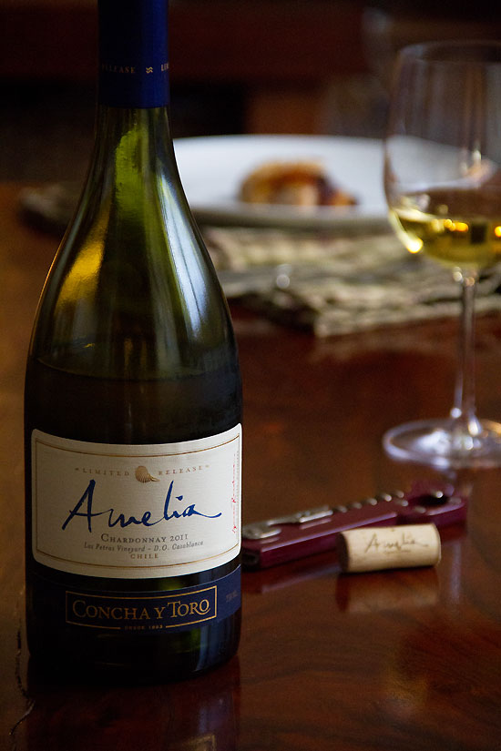 Concha y Toro “Amelia” Chardonnay a lightly oaky chardonnay