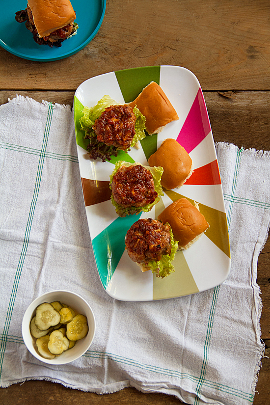 Meat Loaf Sliders with Tomato-Bacon Ketchup