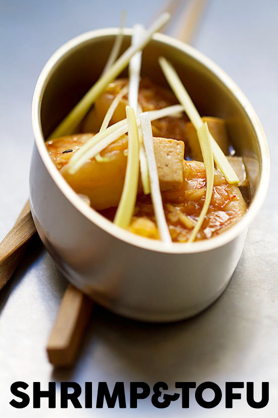 Simple Shrimp Stir-Fry with Tofu and Leeks