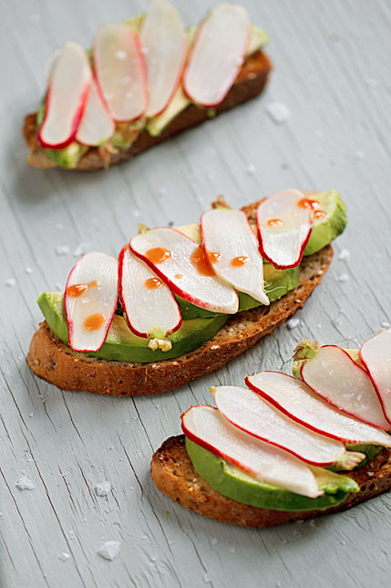 Avocado Toast with Pickled Radish