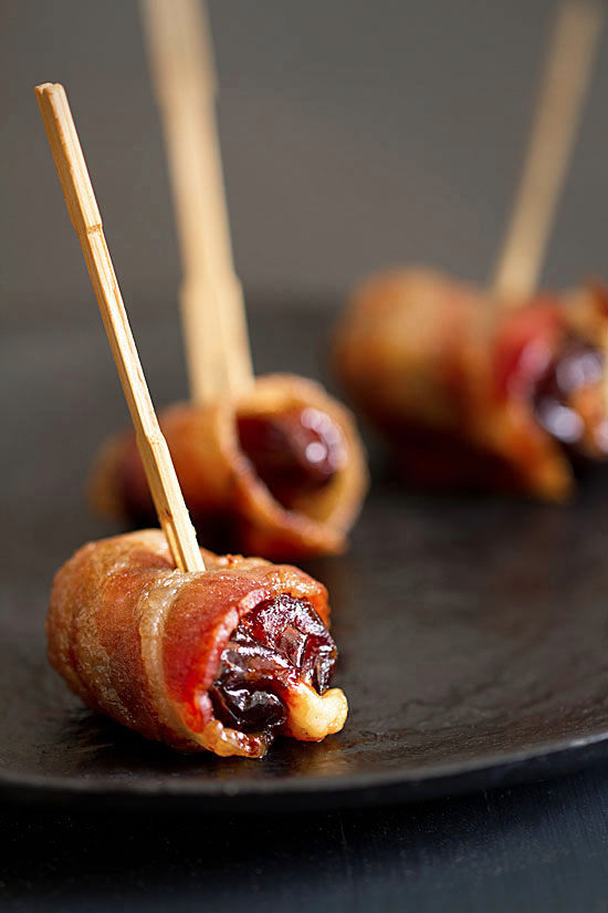 Parmesan Stuffed Dates Wrapped in Bacon