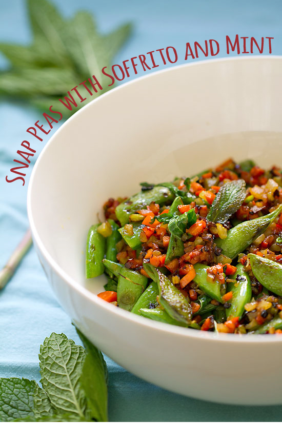 Sugar Snap Peas with Soffrito and Mint