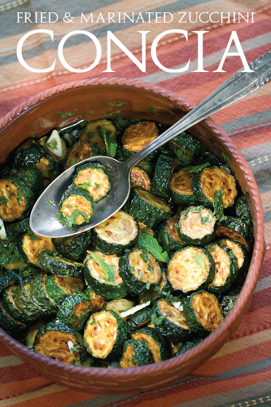 Tasting Rome: Concia, Fried and Marinated Zucchini