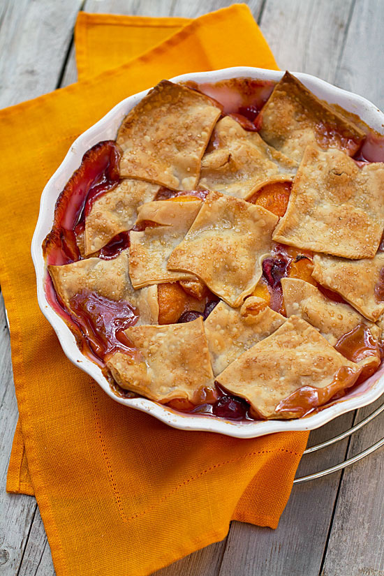 Apricot Cherry Crisp with Pate Brisée Crust