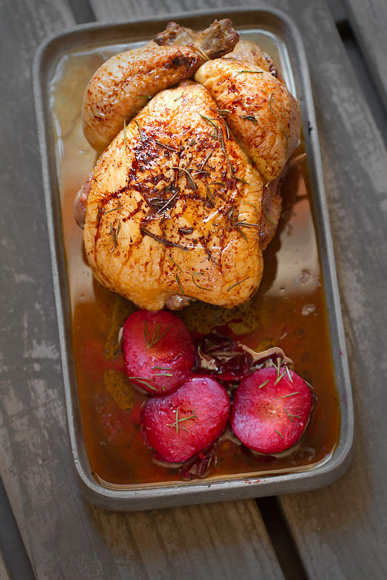 Honey Roasted Chicken and Plums