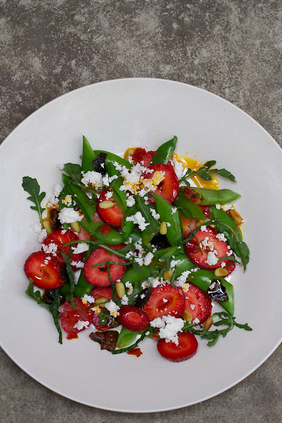 Strawberry and Snap Pea Salad with Calabrian Chile Relish