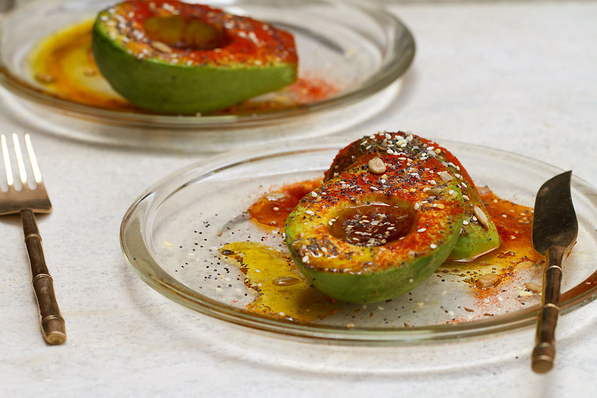 Whole Avocado Salad with Paprika and Everything Bagel Seasoning