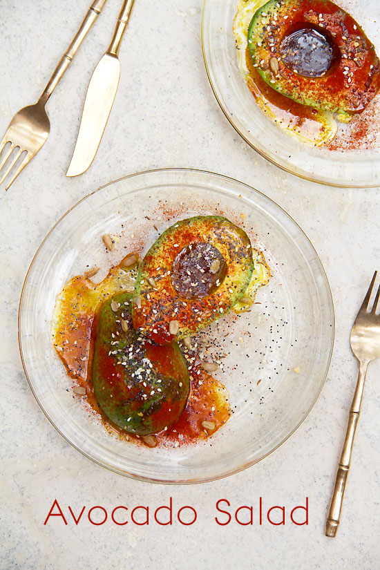 Whole Avocado Salad with Paprika and Everything Bagel Seasoning