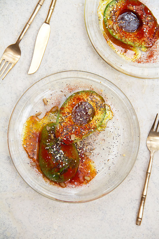 Whole Avocado Salad with Paprika and Everything Bagel Seasoning