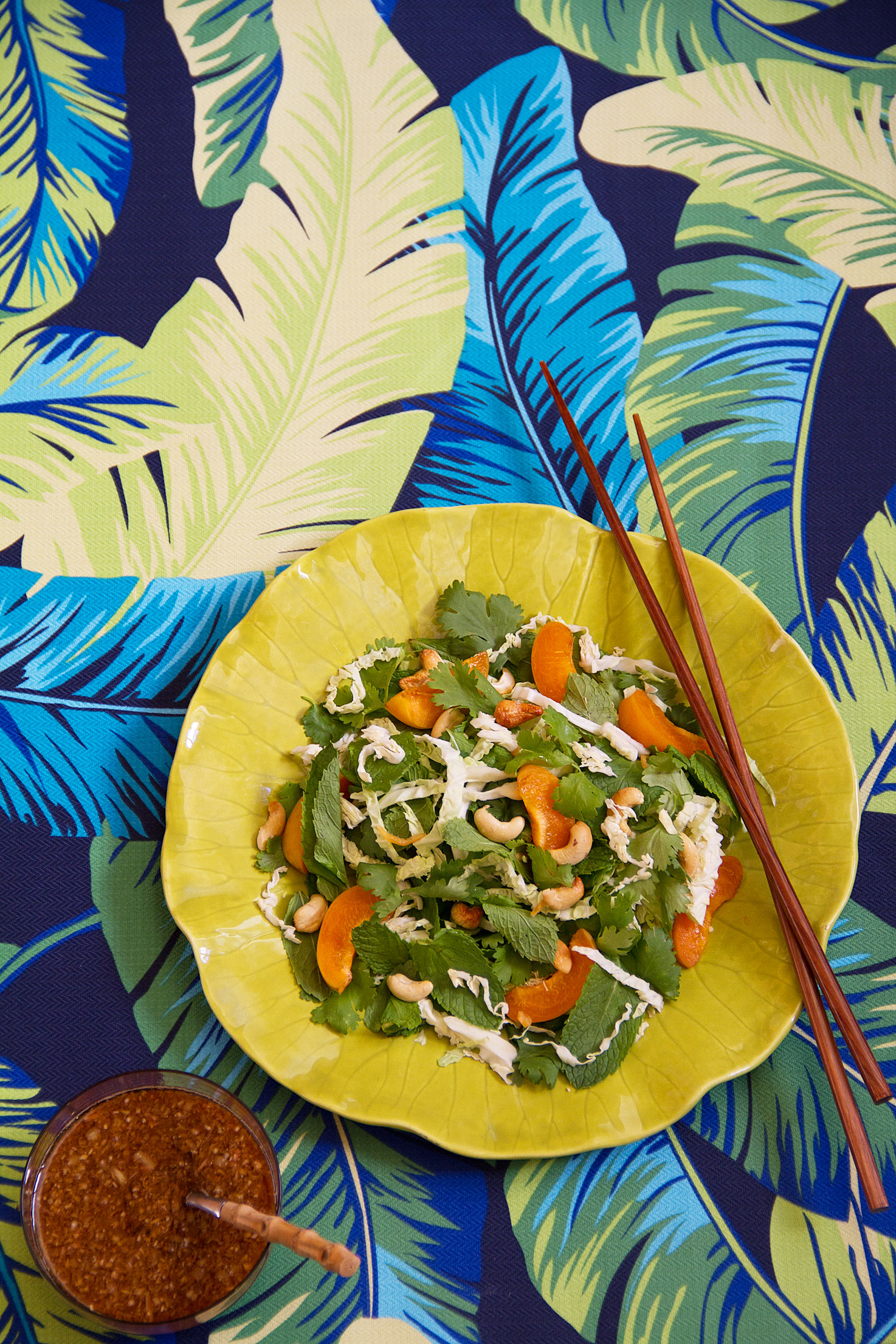 Napa Cabbage and Apricots with Lemongrass-Lime Dressing