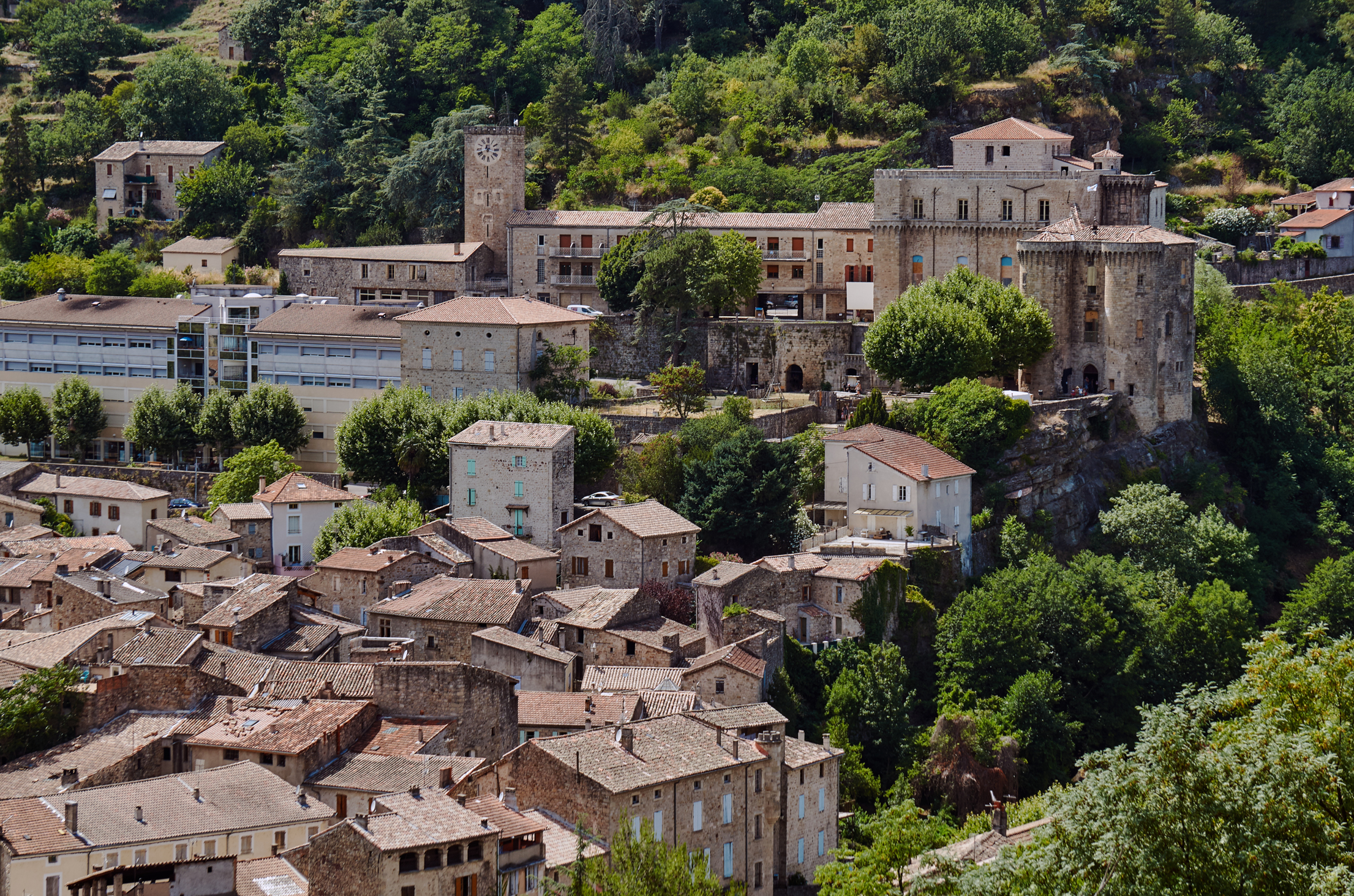 Largentiere in the Ardèche in the Rhône-Alps, France